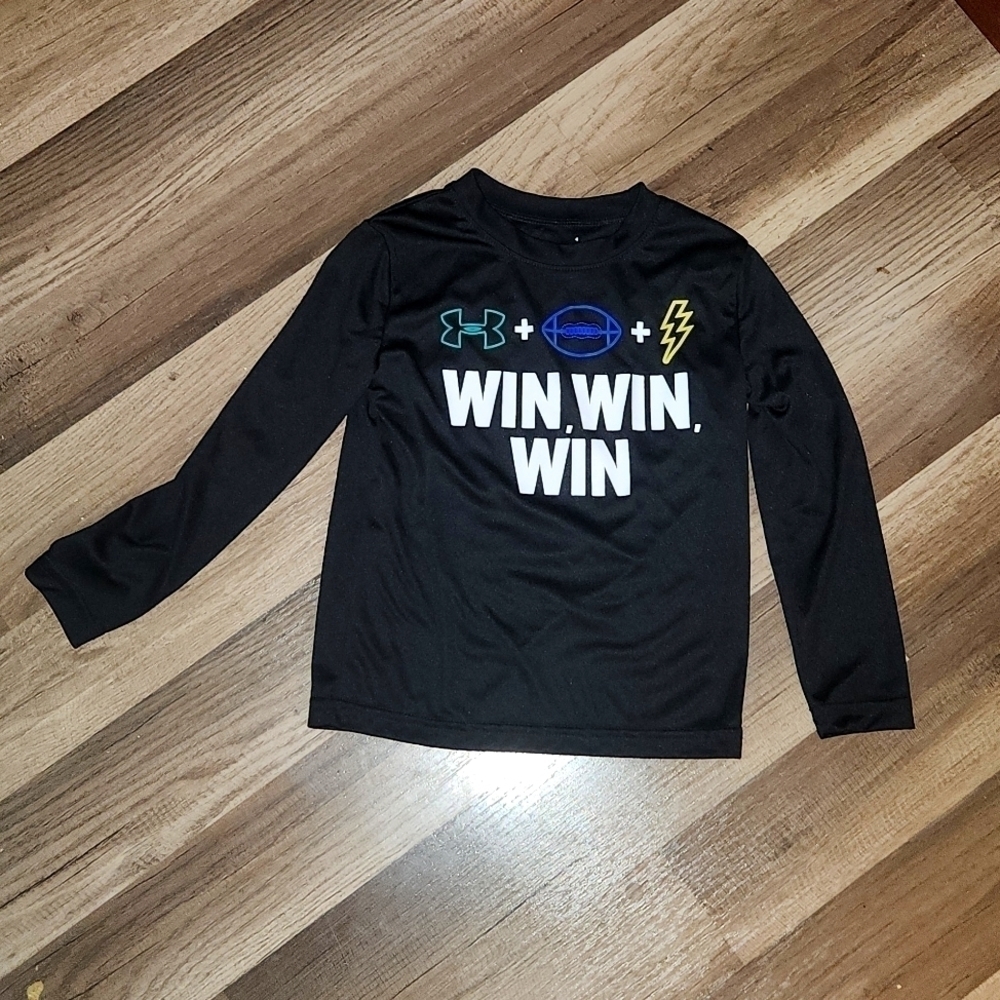 UNDER Armour Long Sleeve Raglan Graphic Tee Shirt Size 4T